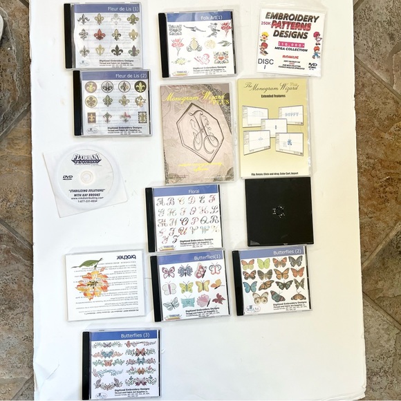 Bundle of Machine Embroidery CDs with designs set of 24 alphabets, patterns - Picture 3 of 3